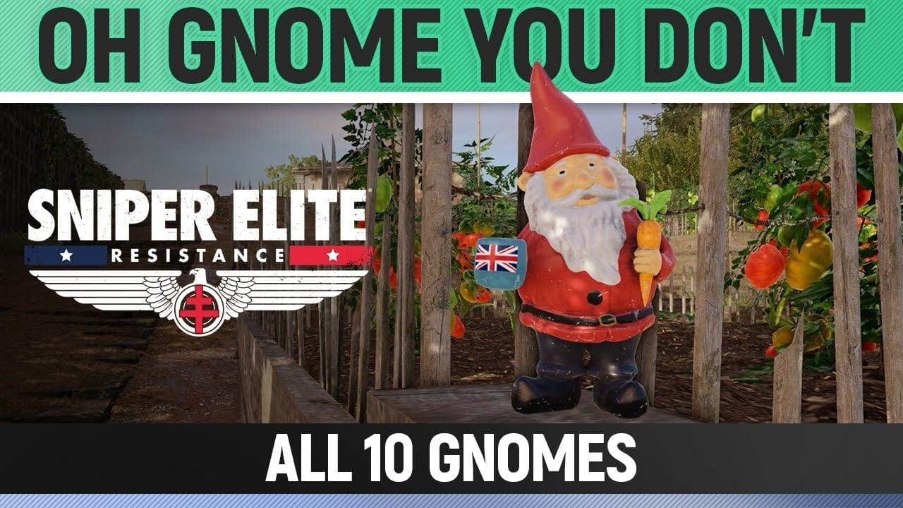 Sniper Elite: Resistance - All 10 Gnome Locations 🏆 Oh Gnome you don't Medal