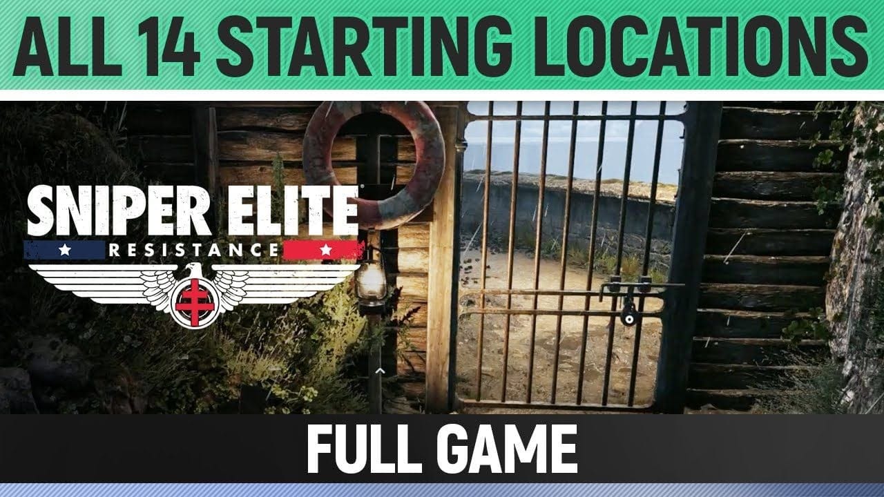 Sniper Elite: Resistance - All 14 Starting Locations