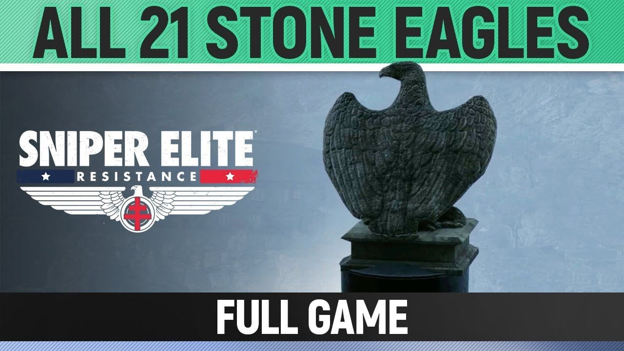 Sniper Elite: Resistance - All 21 Stone Eagle Locations 🏆 Spread Your Wings