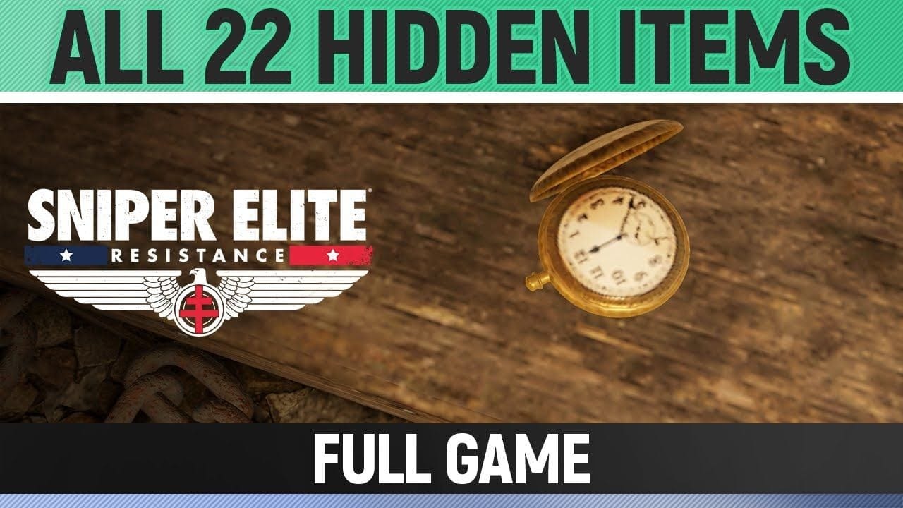 Sniper Elite: Resistance - All 22 Hidden Items Locations 🏆 Treasure Hunter