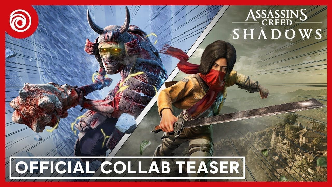 Assassin's Creed Shadows s'offre aujourd'hui une nouvelle collaboration avec... L'Attaque des Titans
