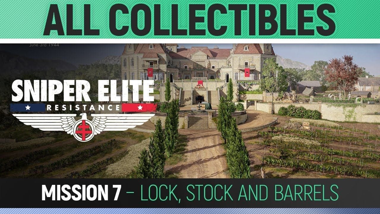 Sniper Elite: Resistance - Mission 7 - All Collectibles & Trophies 🏆 Lock, Stock and Barrels