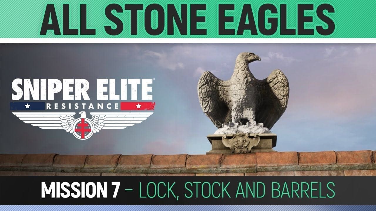 Sniper Elite: Resistance - Mission 7 - All Stone Eagle Locations 🏆 Lock, Stock and Barrels