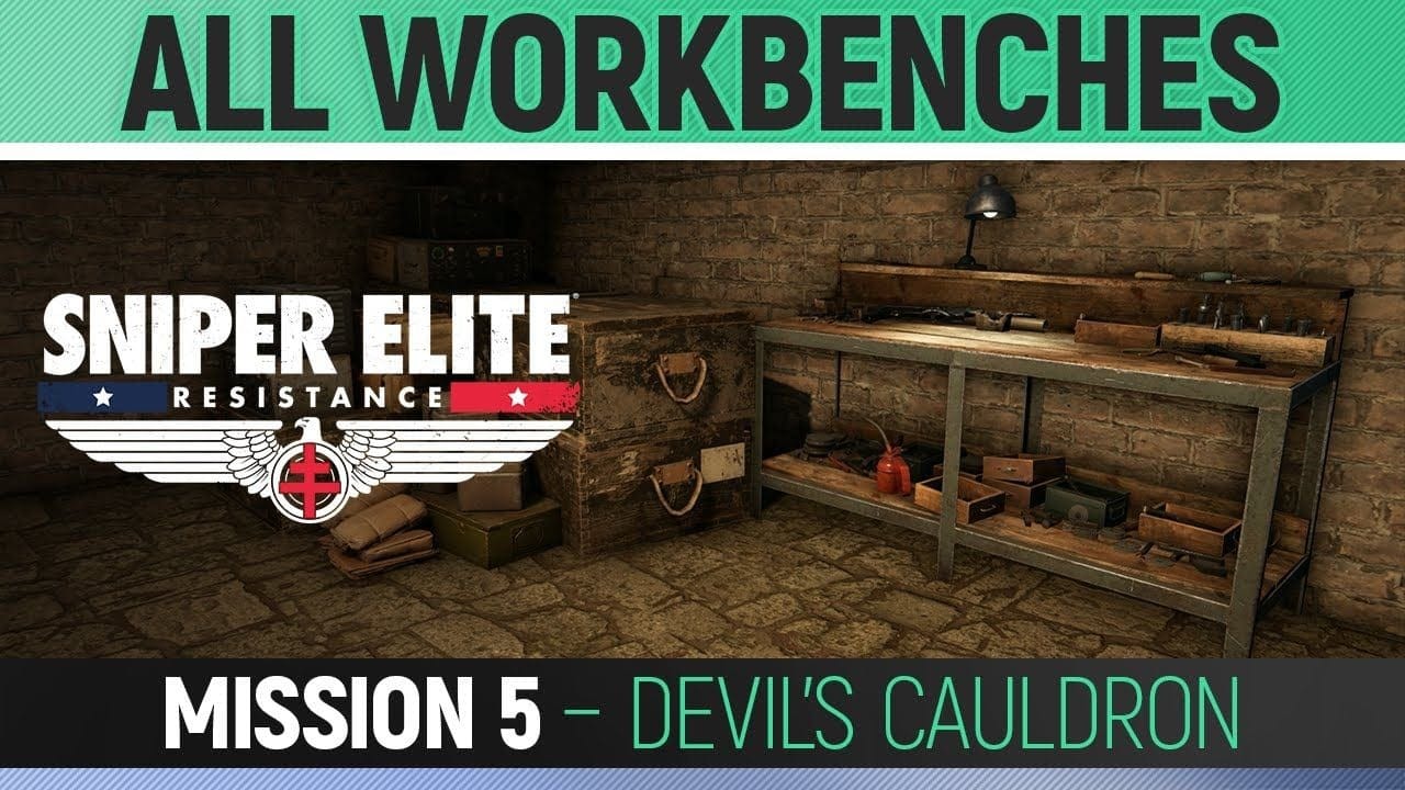 Sniper Elite: Resistance - Mission 5 - All Workbench Locations 🏆 Devil's Cauldron