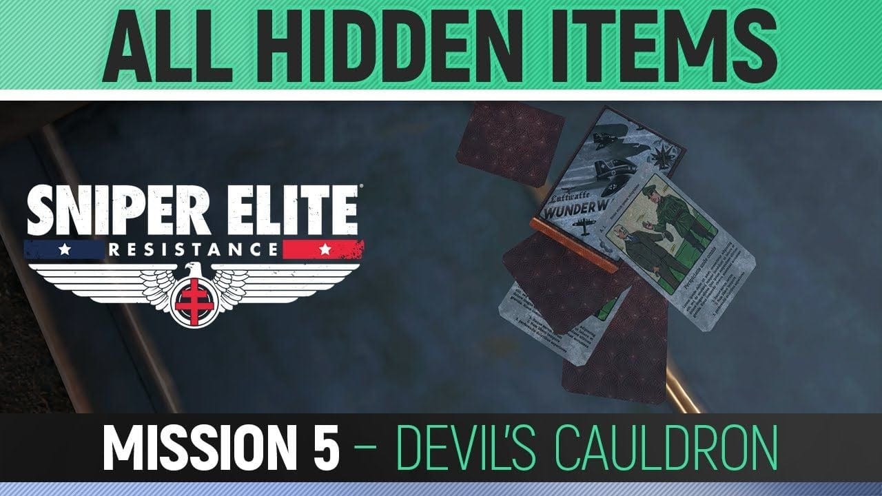 Sniper Elite: Resistance - Mission 5 - All Hidden Item Locations 🏆 Devil's Cauldron