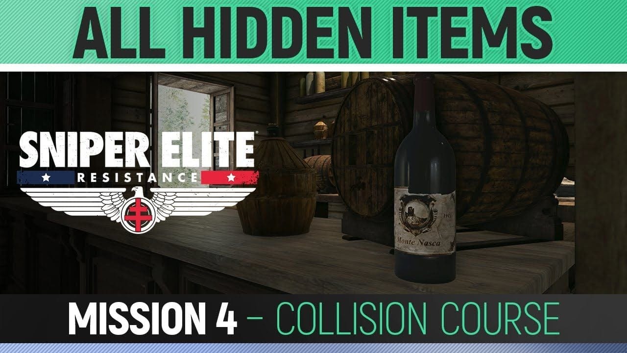 Sniper Elite: Resistance - Mission 4 - All Hidden Item Locations 🏆 Collision Course