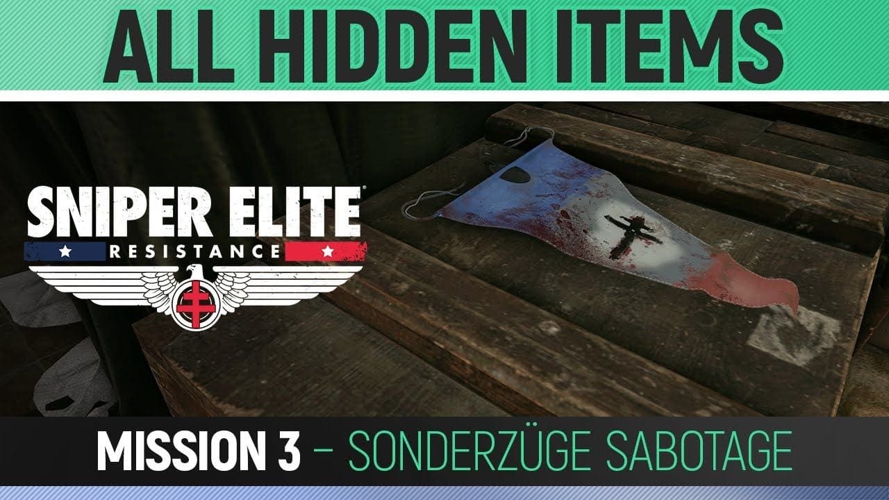 Sniper Elite: Resistance - Mission 3 - All Hidden Item Locations 🏆 Sonderzüge Sabotage