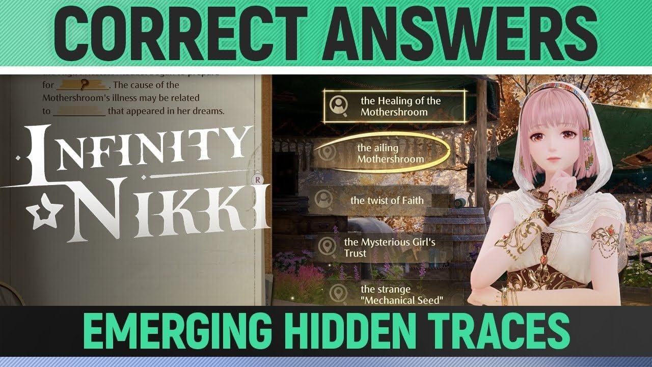 Infinity Nikki - Emerging Hidden Traces - Correct Deduction Answers