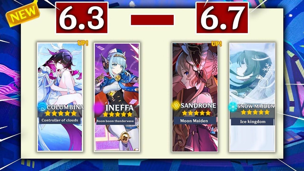 JUST IN! UPDATED 6.3 - 6.7 BANNERS WITH RERUN UPDATES CONFIRMED! - Genshin Impact