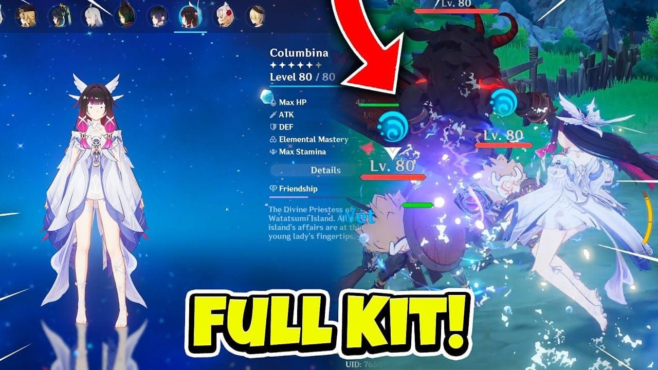 JUST IN! COLUMBINA CONFIRMED FULL KIT IS HERE! WITH GAMEPLAY DETAILS - Genshin Impact