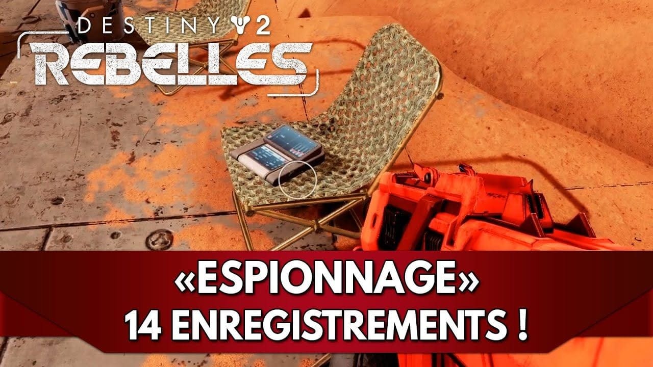 Destiny 2 Tuto FR : 14 Enregistrements ! Triomphe Espionnage