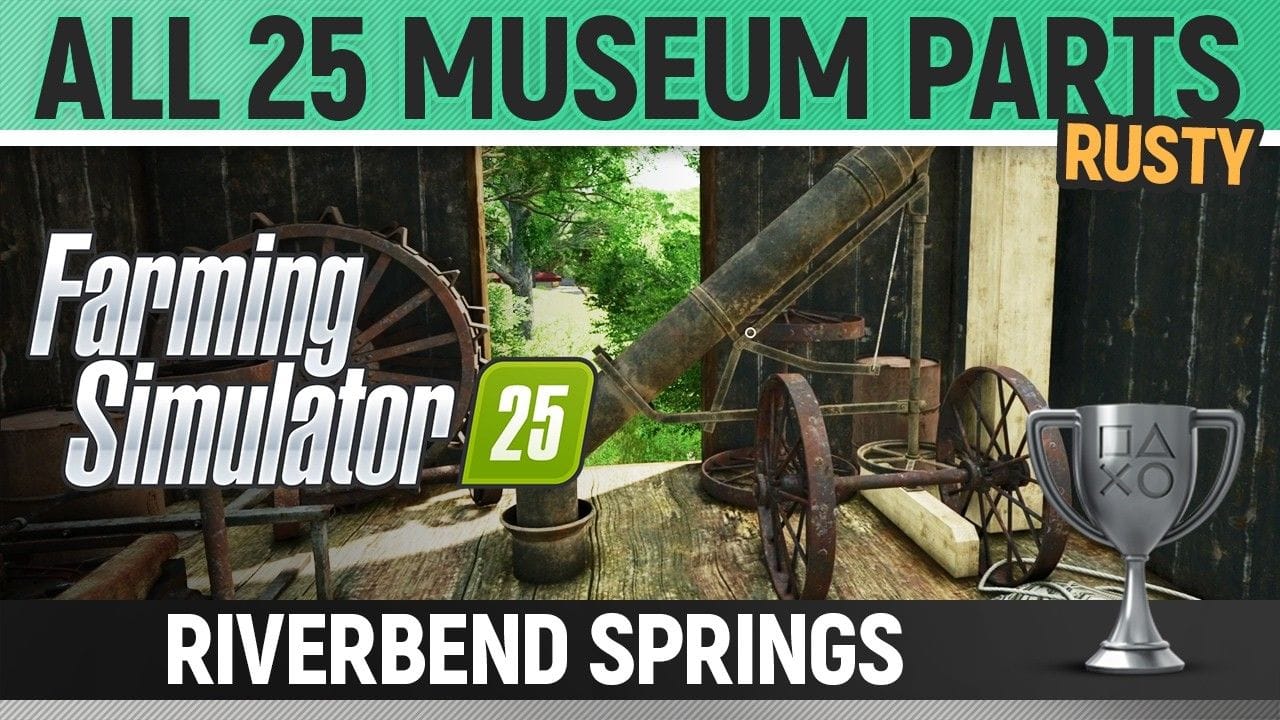 Farming Simulator 25 - Riverbend Springs - All 25 Collectibles 🏆 Rusty (Grain Elevator Museum Parts)