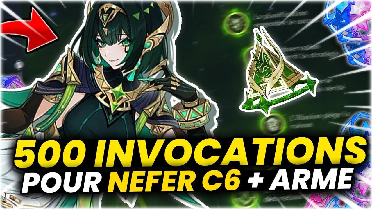 IL TENTE D'AVOIR NEFER C6 AVEC 500 INVOCATIONS ! Invocations Genshin Impact