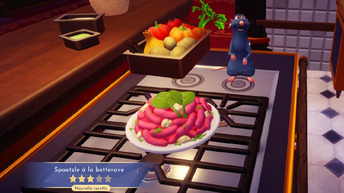 Spaetzle à la betterave DLC Dreamlight Valley : comment préparer cette recette 3 étoiles ?