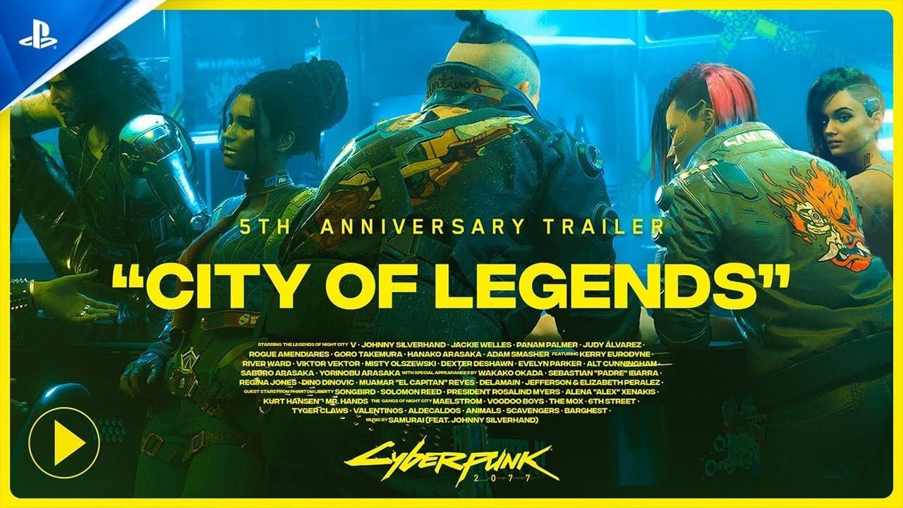 Cyberpunk 2077 - City of Legends 5th Anniversary Trailer | PS5 & PS4 Games