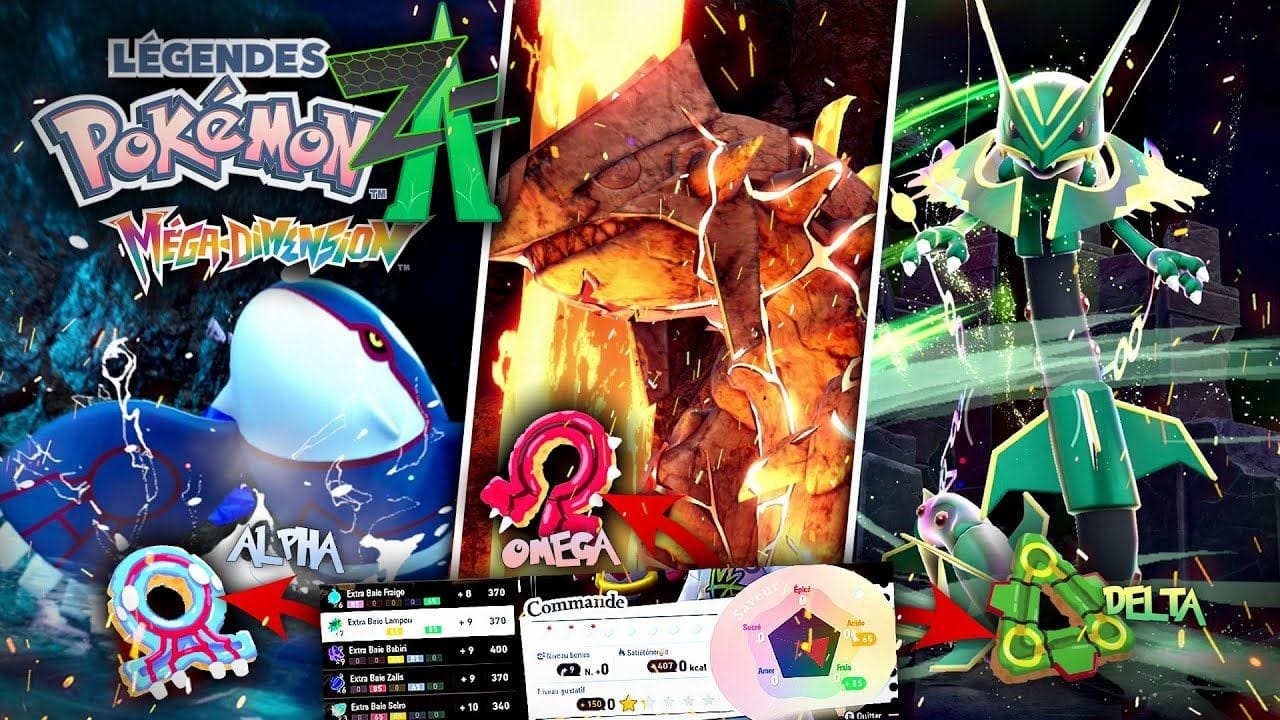 Pokémon Legends Z-A MEGA-DIMENSION: Capturer KYOGRE, GROUDON et RAYQUAZA (Donut Delta, Omega, Alpha)