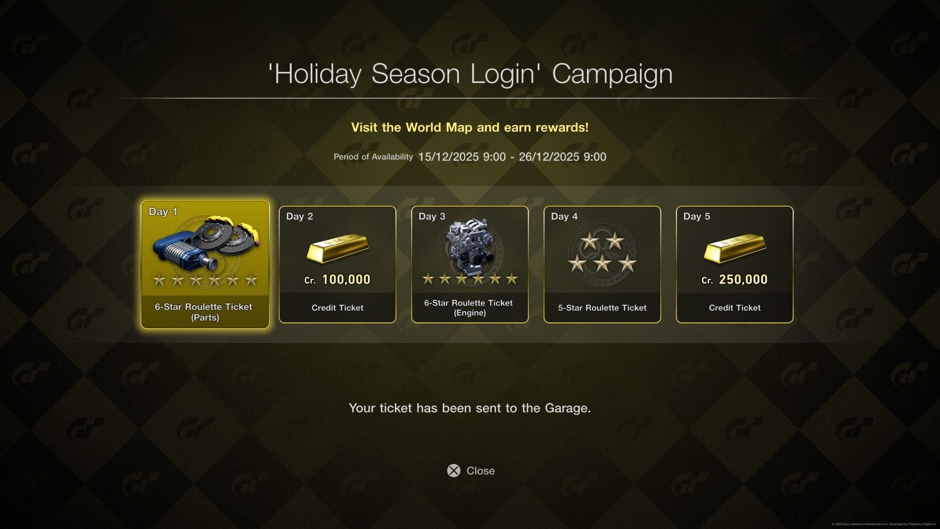 Jouez à Gran Turismo entre le 15 décembre 2025 et le 4 janvier 2026 pour obtenir des récompenses grâce à deux campagnes spéciales ! - Informations - Gran Turismo 7 - gran-turismo.com