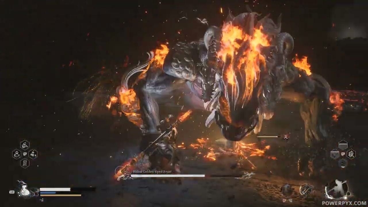 Black Myth Wukong - Bishui Golden-Eyed Beast Boss Fight & Location (Frost and Flame Trophy Guide)