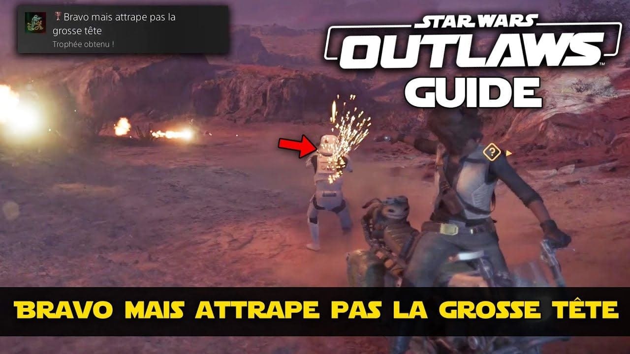 Star Wars Outlaws : Bravo mais attrape pas la grosse tête 🏆 (5 ennemis en speeder avec l'adrénaline)