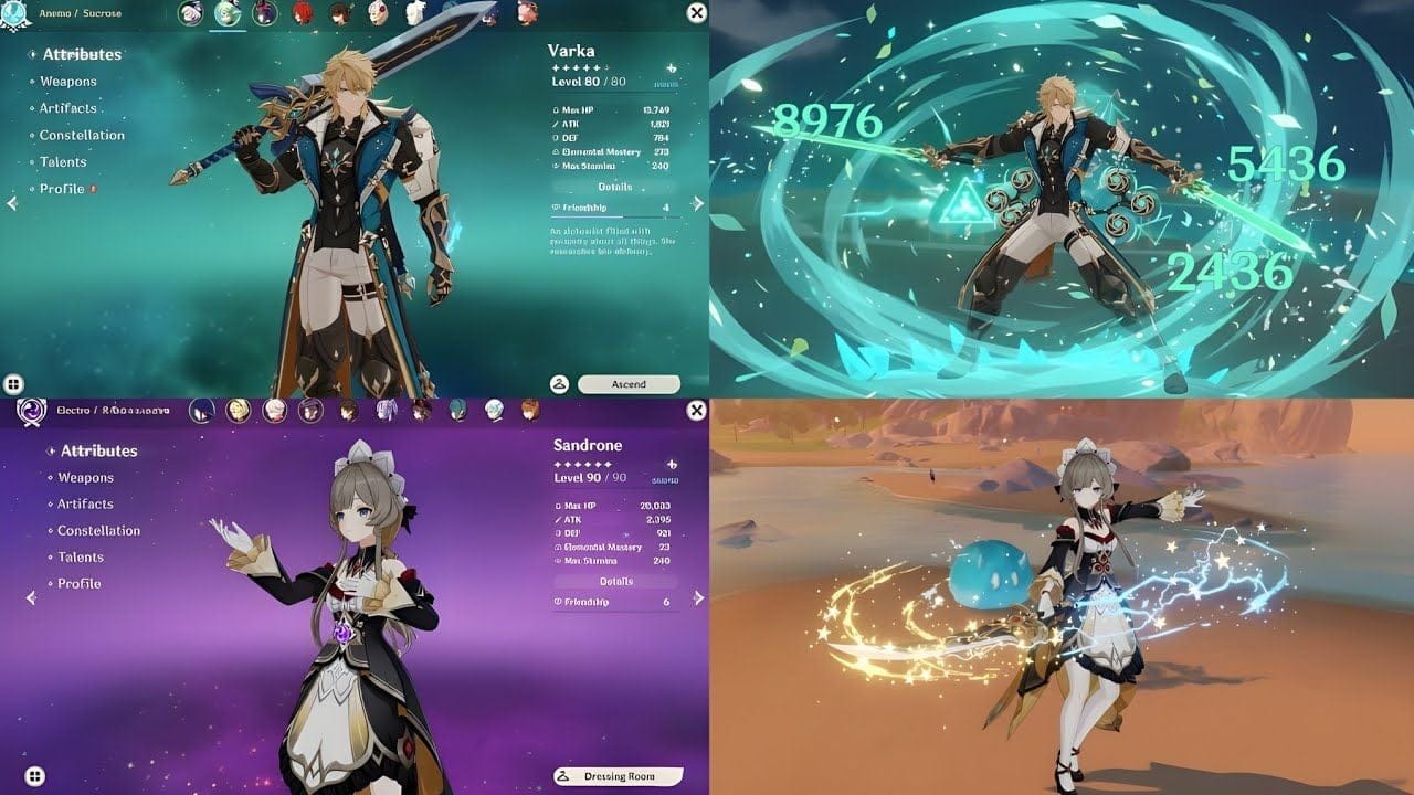 VARKA & SANDRONE GAMEPLAY MAJOR NEW UPDATES! | GENSHIN IMPACT