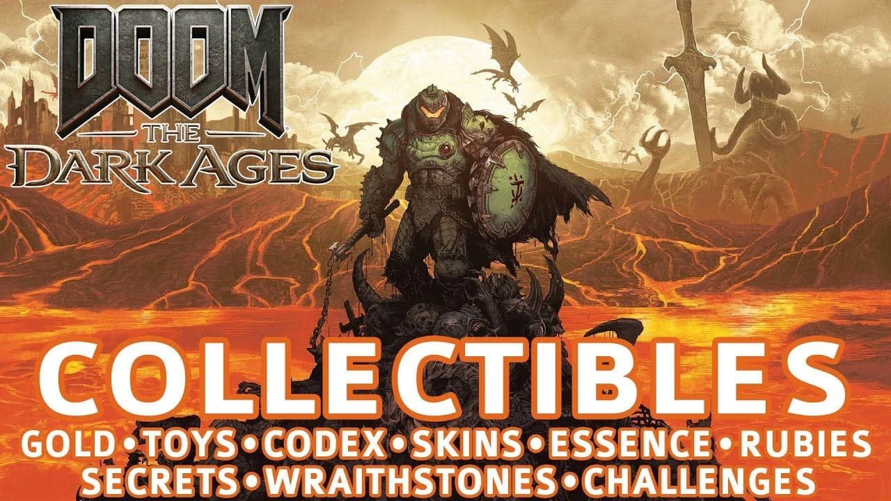 Doom The Dark Ages All Collectible Locations (Gold, Secrets, Toys, Codex, Rubies, Skins etc) - 100%