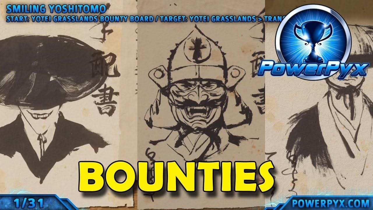 Ghost of Yotei - All Bounty Locations (Master Bounty Hunter Trophy Guide)