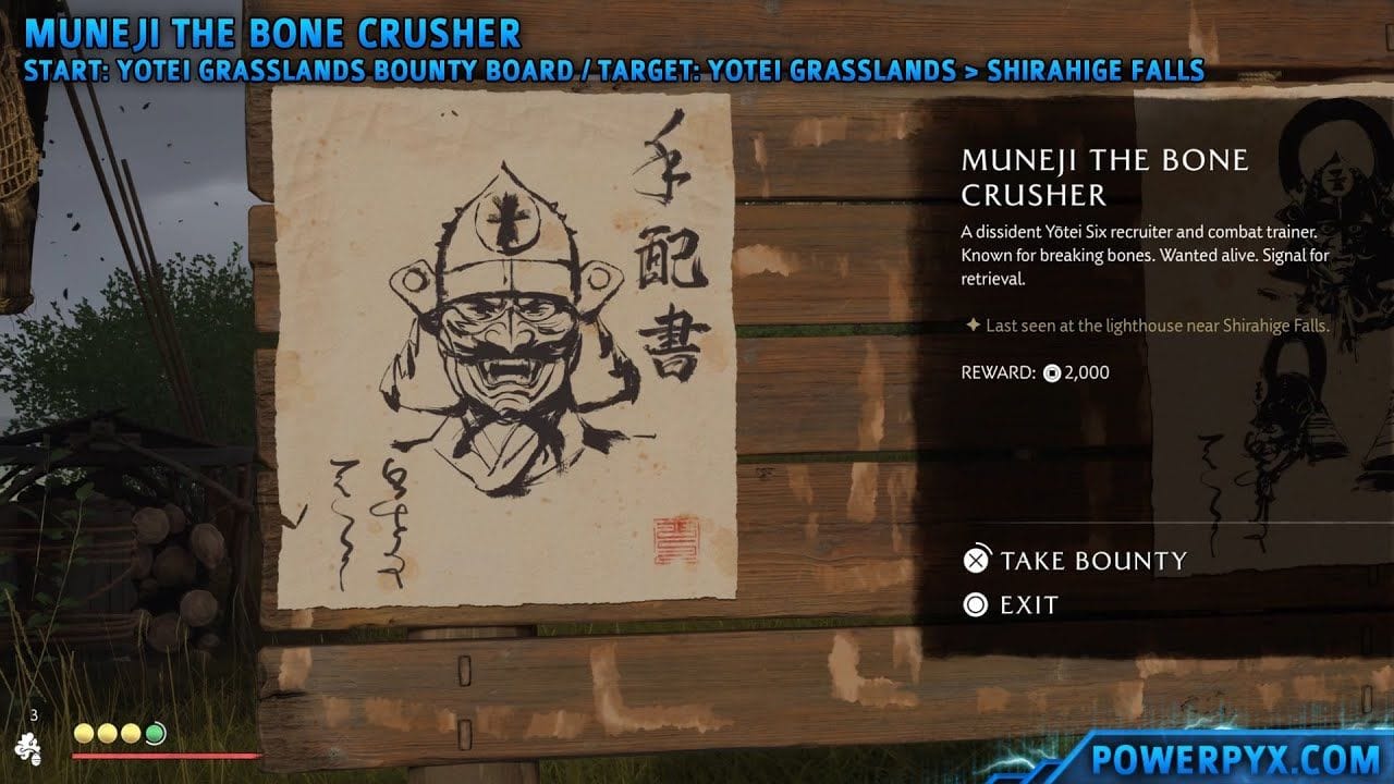 Ghost of Yotei - Muneji the Bone Crusher Bounty Location