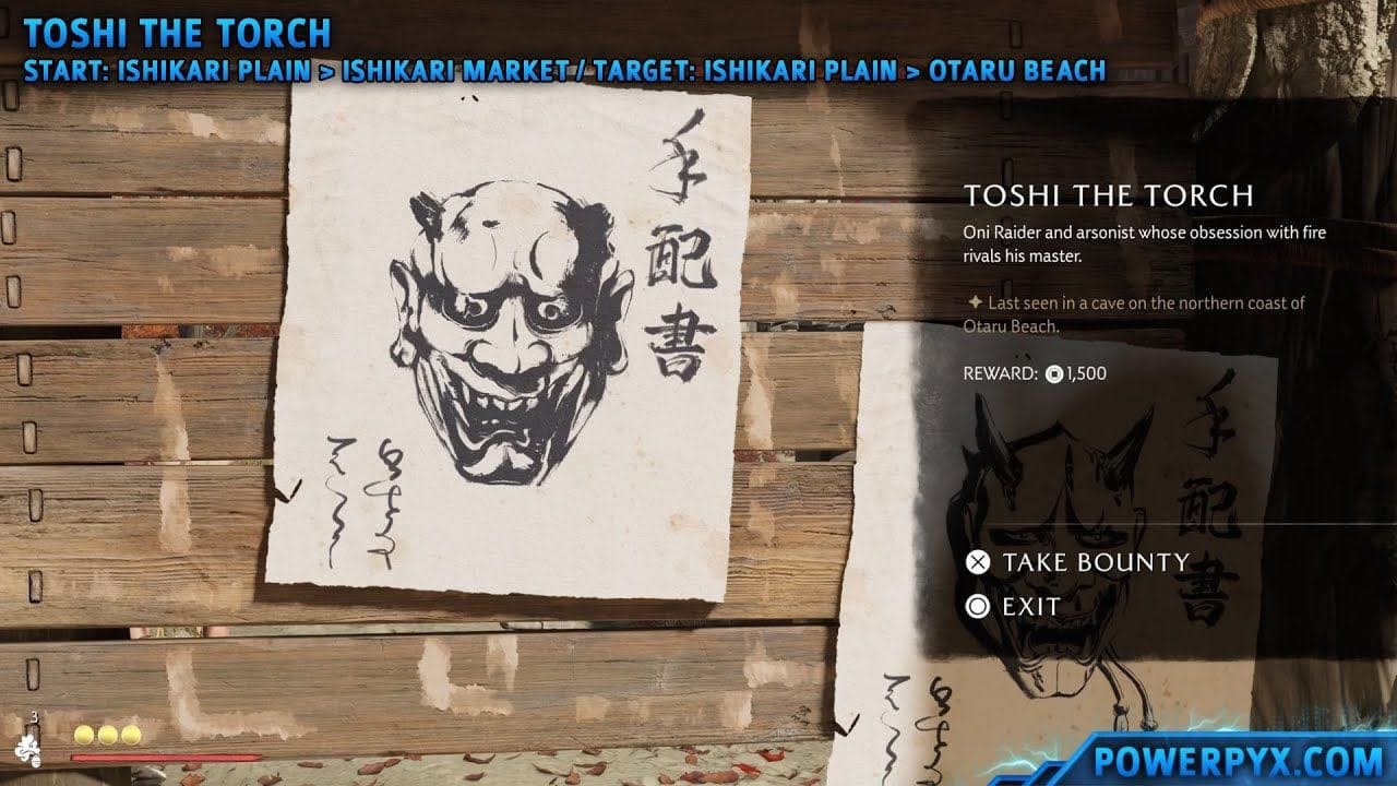 Ghost of Yotei - Toshi the Torch Bounty Location