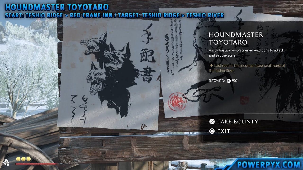Ghost of Yotei - Houndmaster Toyotaro Bounty Location