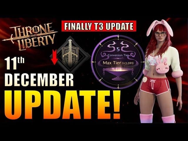 Throne & Liberty NEW UPDATE: Weapon Balancing, Christmas Event, Tier 3 Material Transmutation!