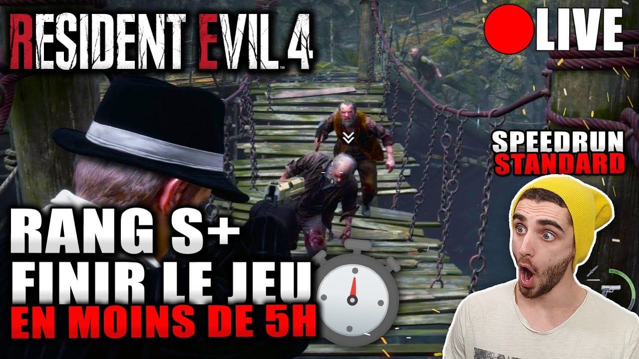 Resident Evil 4 : Speedrun en MOINS DE 5H ⏱ RANG S+ en Standard 🔥