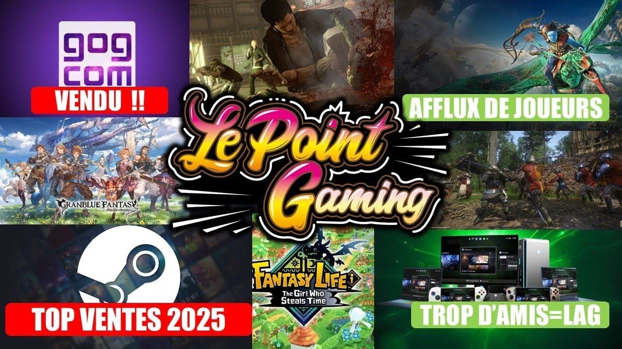 ACTU GAMING (30/12): TOP VENTES 2025, AVATAR , AMIS XBOX LAG, GOG VENDU, SLEEPING DOGS, KCD etc...