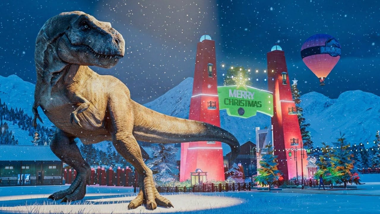 J'ai créé un PARC DE NOËL avec vos idées dans JURASSIC WORLD EVOLUTION 3 🎅