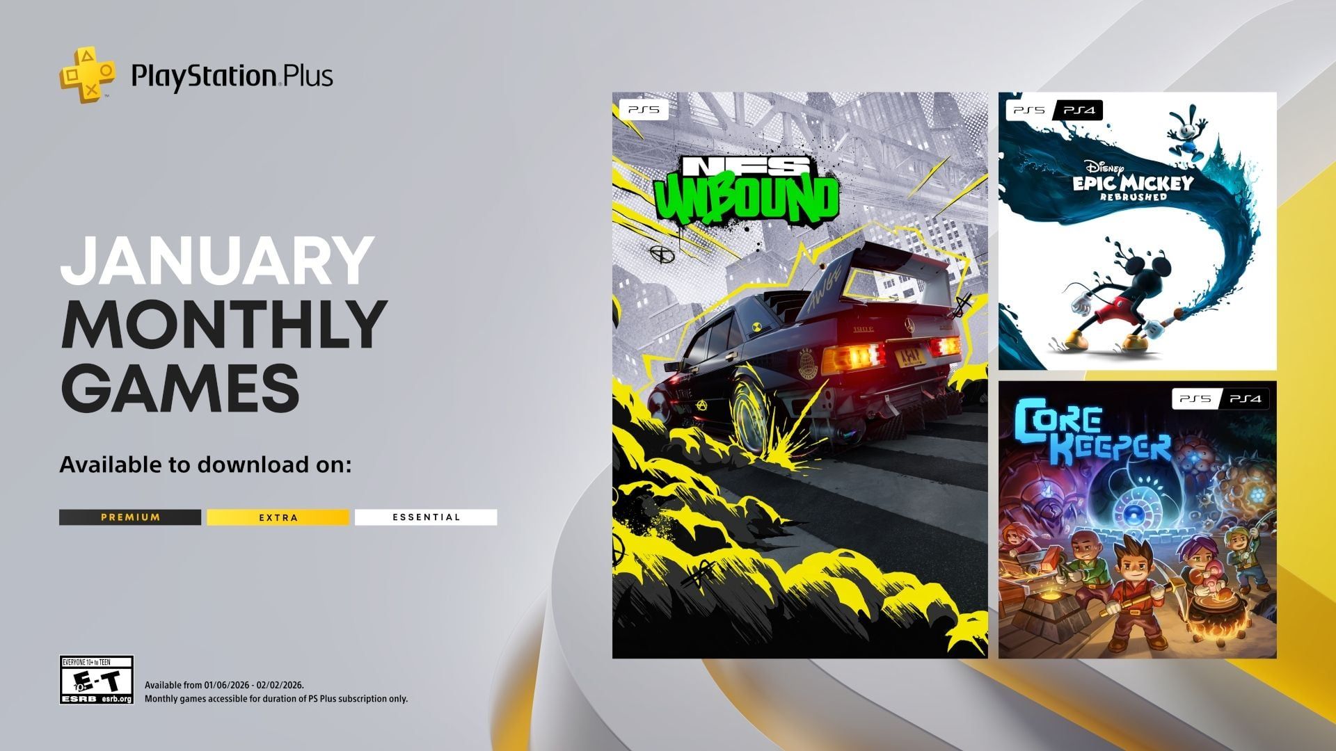 PlayStation Plus : Need for Speed Unbound, Epic Mickey et Core Keeper arrivent le 6 janvier - IG News