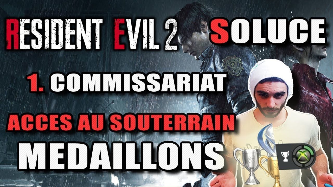 RESIDENT EVIL 2 - SOLUTION : 1 - Accès au Souterrain & Médaillons Lion/Licorne/Vierge (Commissariat)