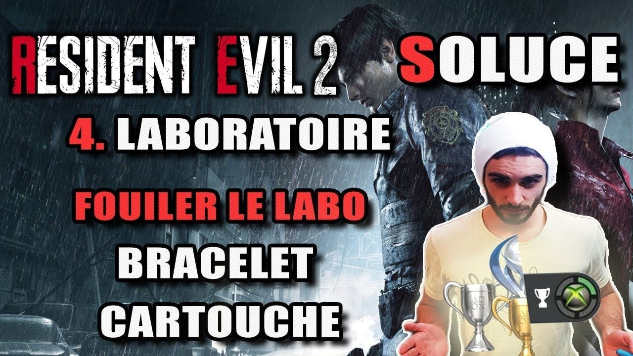 RESIDENT EVIL 2 - SOLUTION : 4 - Laboratoire : Améliorer Bracelet / Code / Cartouche / Plante 43