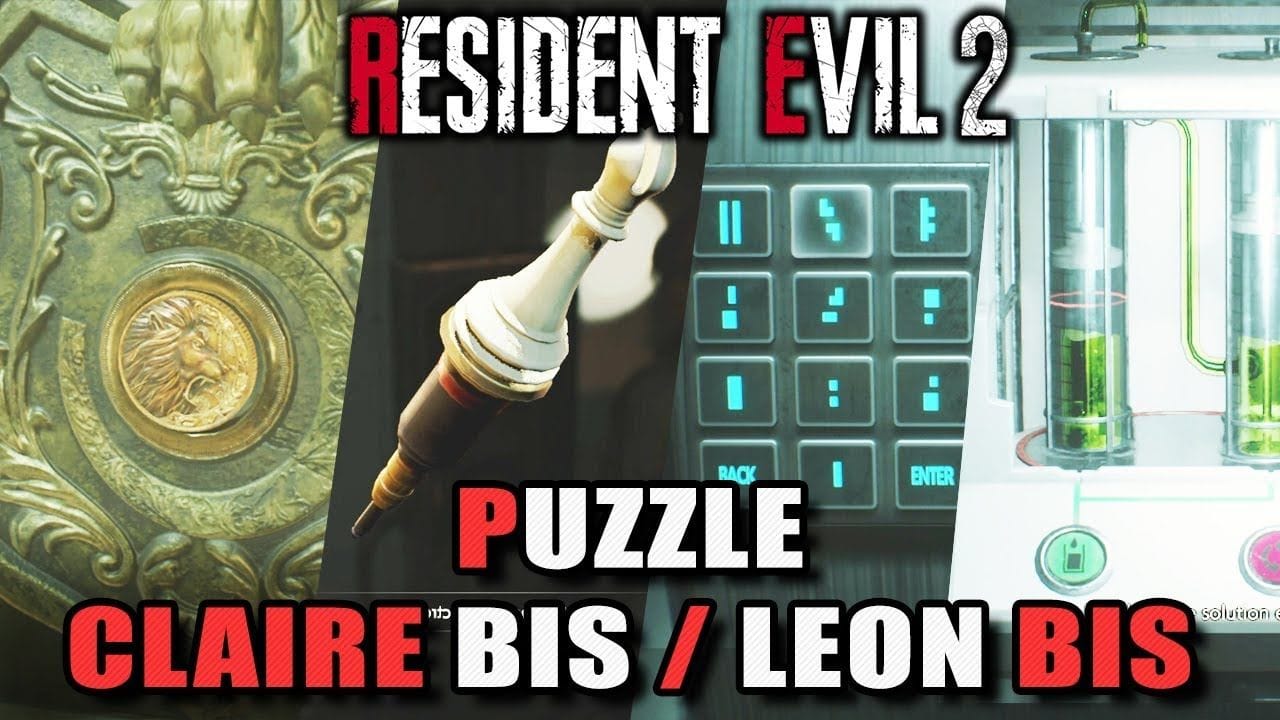 RESIDENT EVIL 2 - SOLUTION DES PUZZLES CAMPAGNE BIS (Médaillons, Echec, Code, Cartouche)