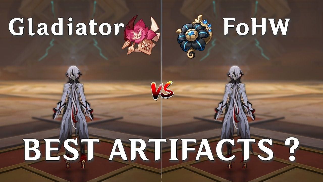 Fragment of Harmonic vs Gladiator !! Best Artifacts for Arlecchino ? Genshin impact