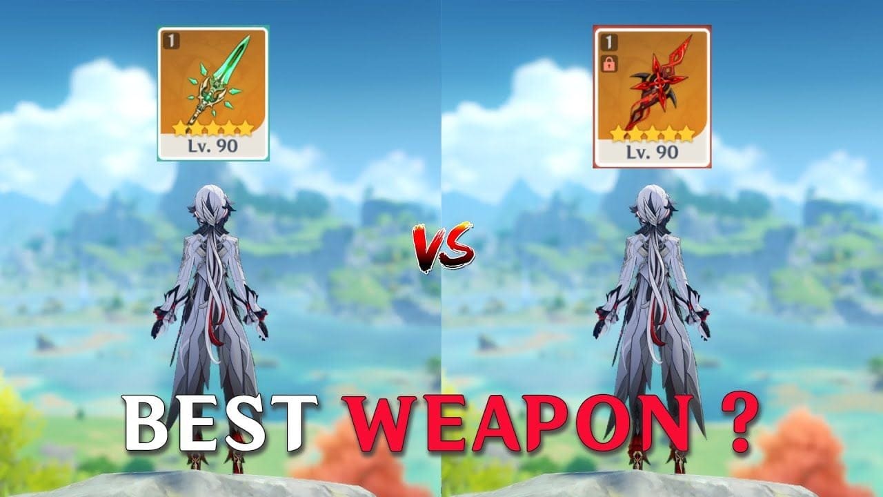 Best Arlecchino Spear? Primordial vs Crimson Moon Comparison!