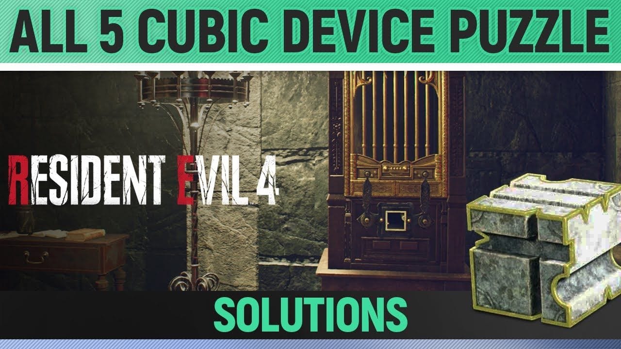 Resident Evil 4 - All 5 Cubic Device Puzzle Treasure Solutions