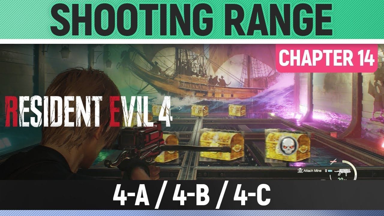 Resident Evil 4 - Shooting Range 4A, 4B, 4C - S-Rank - Chapter 14