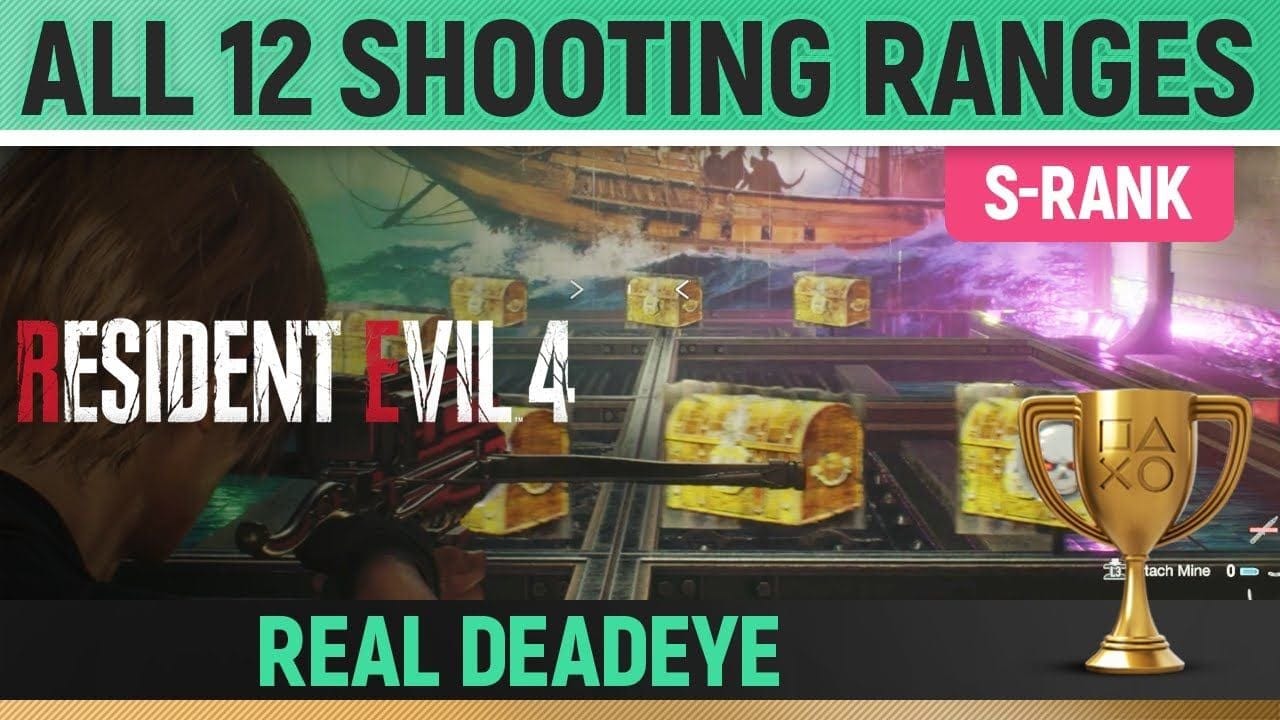 Resident Evil 4 - All 12 Shooting Ranges - S-Rank 🏆 Real Deadeye Trophy / Achievement Guide