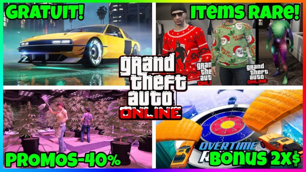 PROMO ET BONUS GTA ONLINE DE LA SEMAINE DU NOUVELLE AN 2026 DERNIERE SEMAINE BONUS GTA5 ONLINE 2025
