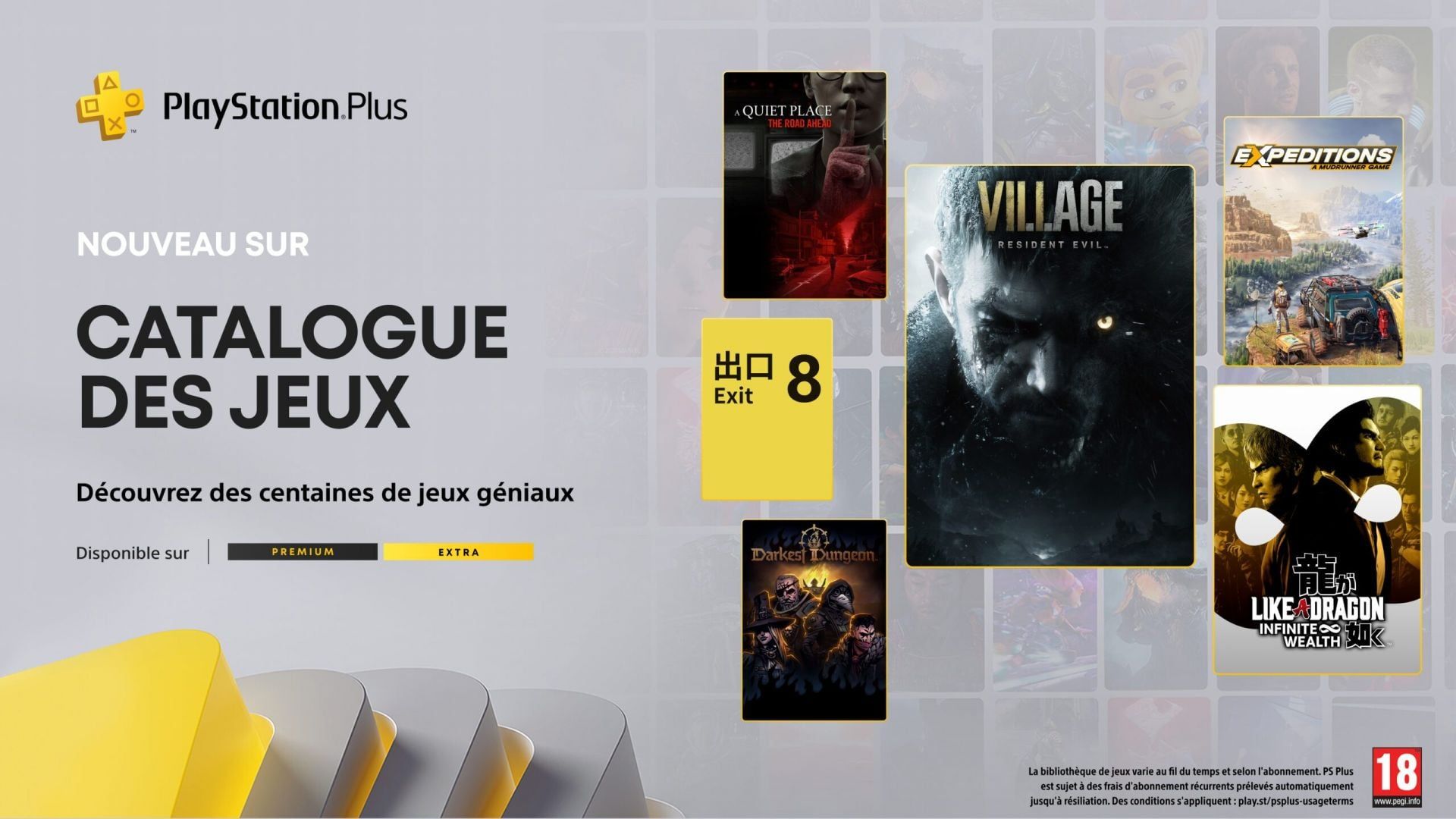 Catalogue des jeux PlayStation Plus de janvier : Resident Evil Village, Like a Dragon: Infinite Wealth, Expeditions: A MudRunner Game et plus encore