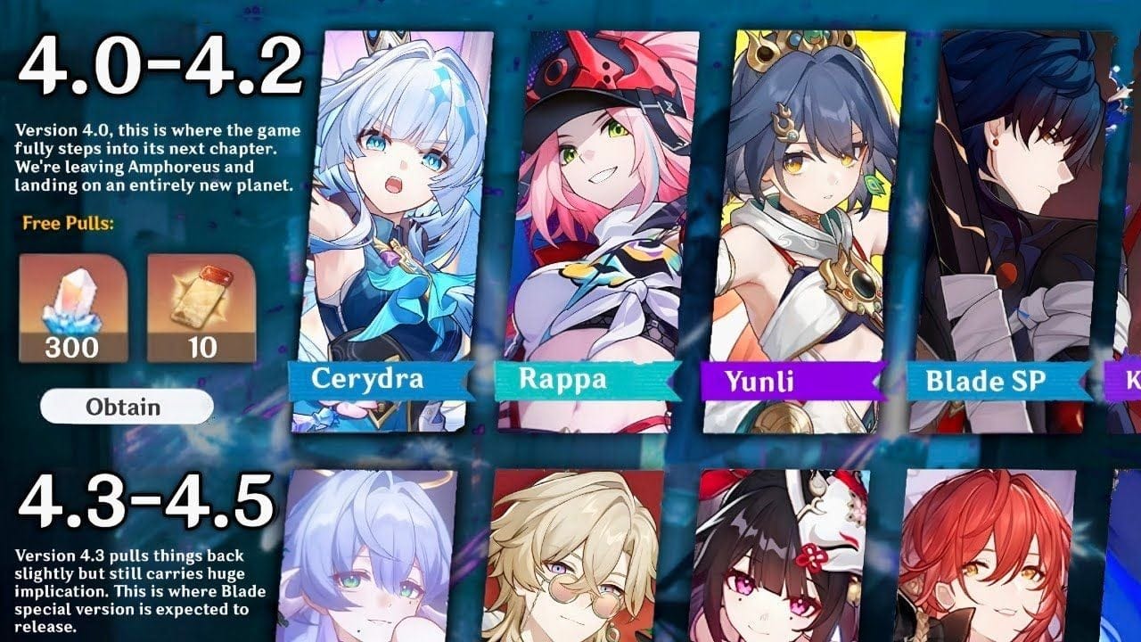 UPDATED INFO! NEW 4.0 TO 4.5 BANNER LINEUP WITH RERUNS - Honkai: Star Rail