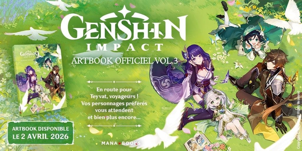 Genshin Impact : Mana Books annonce le troisième volume de son artbook officiel