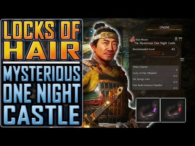 NIOH 2 - All LOCKS OF HAIR in The Mysterious One Night Castle