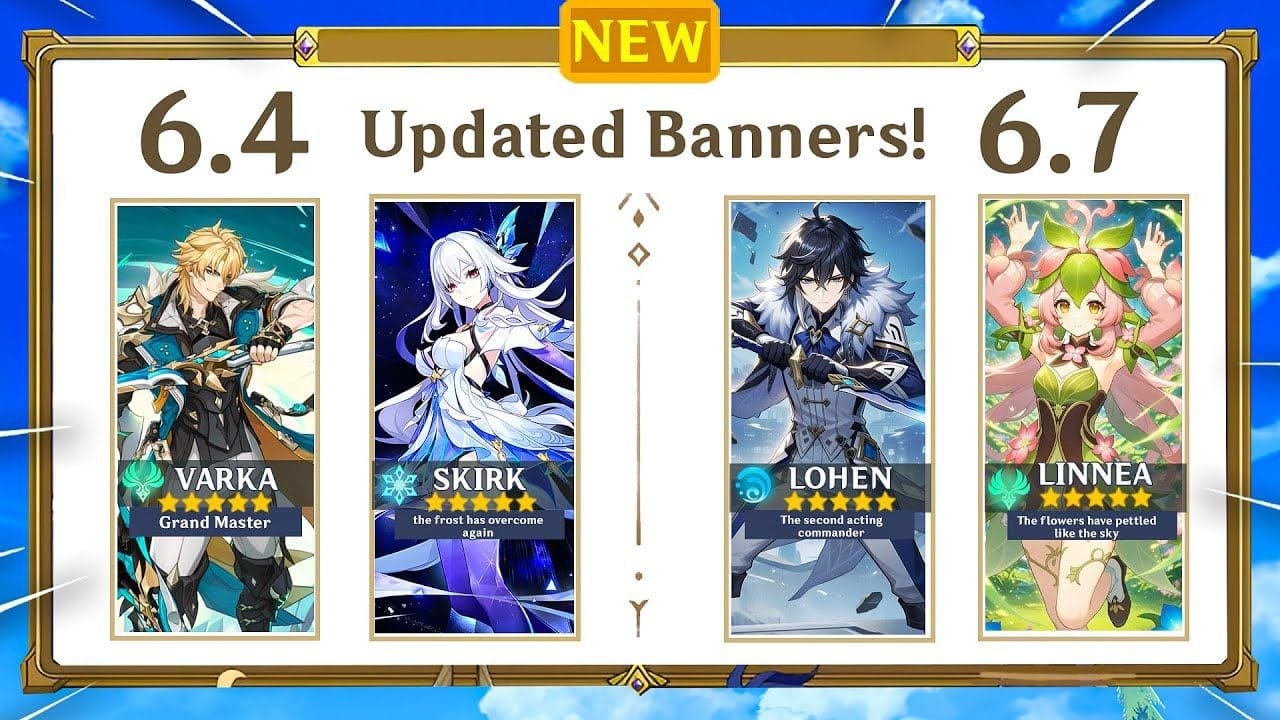 JUST IN! FULLY UPDATED 6.4 - 6.7 CONFIRMED BANNERS! WITH ALL RERUNS  - Genshin Impact