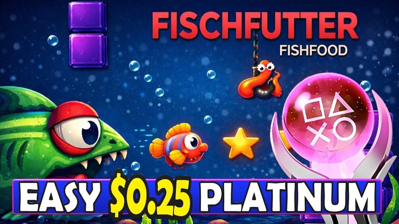 Easy $0.25 Platinum Game - Fischfutter (Fishfood) Quick Trophy Guide