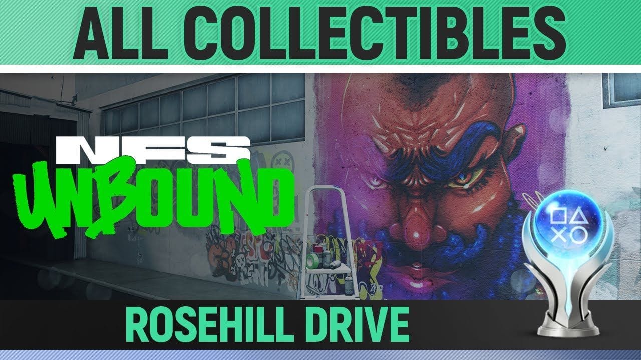 Need for Speed Unbound - Rosehill Drive - All Collectibles 🏆 Bear Champs, Street Art, Billboards